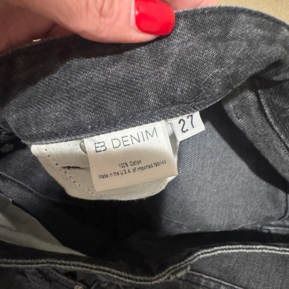 EB Denim Black Straight Leg Jeans - Picture 4 of 4